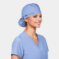 Womens Pony Bouffant Scrub Cap with AAS Logo