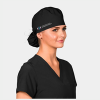 Womens Pony Bouffant Scrub Cap with AAS Logo