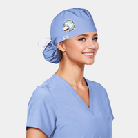 Womens Pony Bouffant Scrub Cap with NASBS Logo