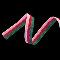 Limited Edition Christmas Scrub Pants | Black with Red, Metallic Green and Pink Striped Tie