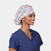Red White & Bloom Poppy Bouffant Scrub Hat