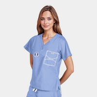 Shelby Classic Scrub Top with AAS Logo Embroidery