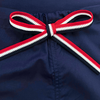 Limited Edition Shelby Scrub Top | Navy with Patriotic Red Stitching