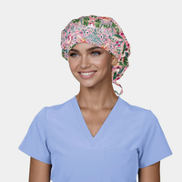 Strawberry Songbird Bouffant Scrub Cap