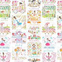 Social Calendar - Poppy Bouffant Scrub Caps