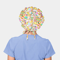 Easter Sweetscape - Poppy Bouffant Scrub Hat