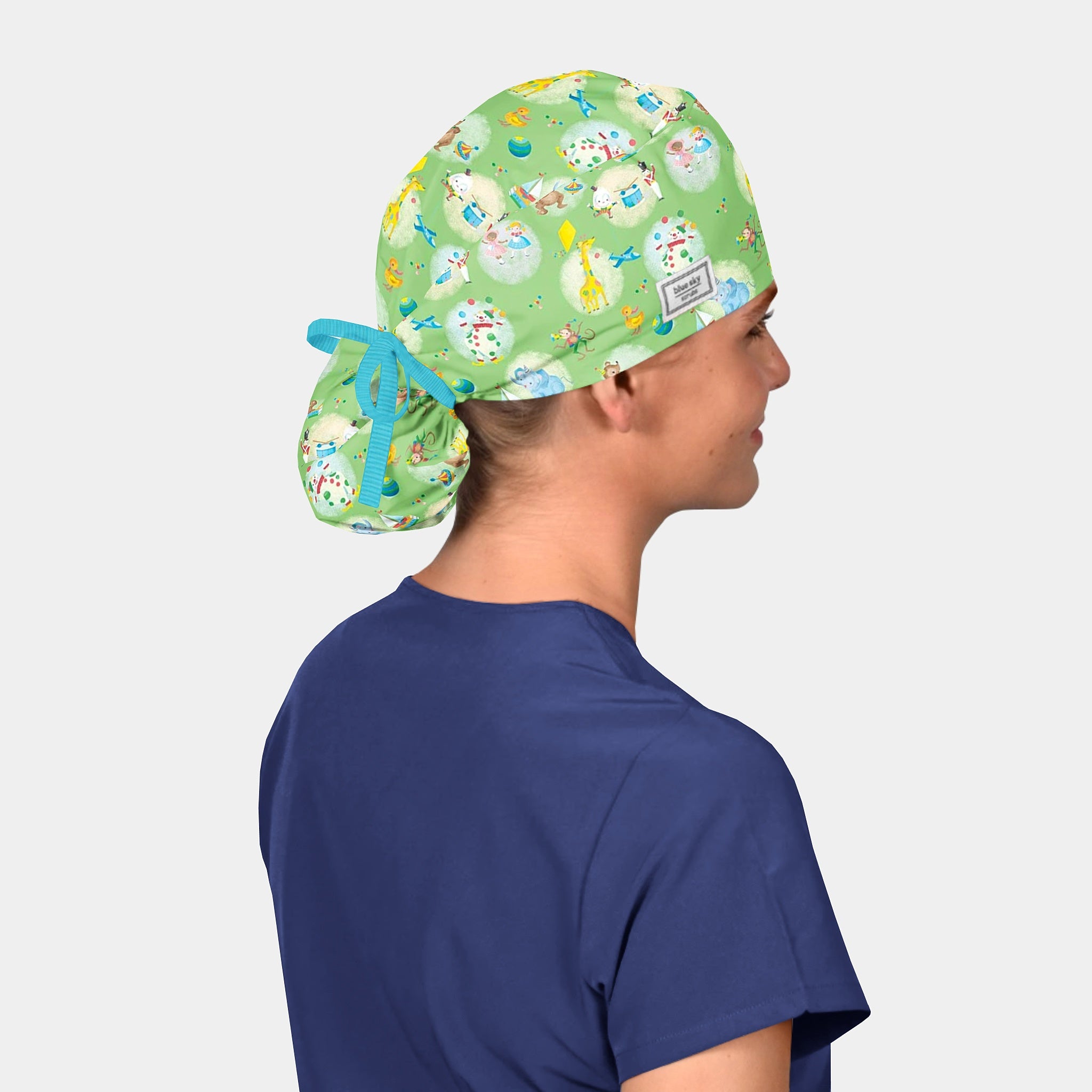 Blue sky Surgical Cap Pxiakgy baseball cap Scrub Cap With Buttons Bouffant Hat  main image 4