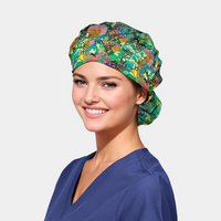 Groovy Cosmic - Poppy Bouffant Scrub Hats
