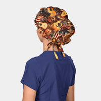 Western Americana Poppy Bouffant Women’s Surgical Cap