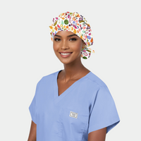 Fruity Serenade - Poppy Bouffant Surgical Hat