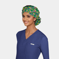 Glowing Petunias - Poppy Bouffant Surgical Scrub Hats