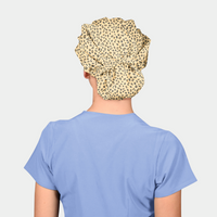 Golden Leopard- Poppy Bouffant Medical Scrub Hat