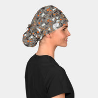 Graveyard Gathering - Poppy Bouffant Surgical Caps