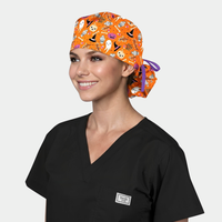 Hey Boo Ponytail Surgical Women's Scrub Hat