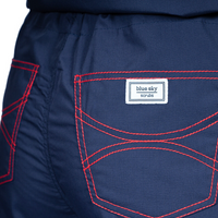 Limited Edition Shelby Scrub Top | Navy with Patriotic Red Stitching