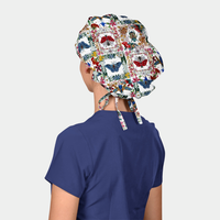 Victorian Flutter Poppy Bouffant Women's Surgical Scrub Hat