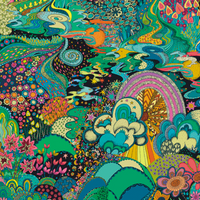 Groovy Cosmic - Poppy Bouffant Scrub Hats