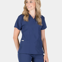 Piper Cargo 6-Pocket Scrub Top