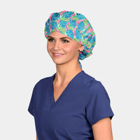 Destin Beach - Poppy Bouffant Scrub Hats