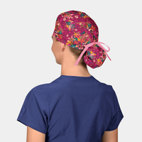 Be Cherry Ponytail Scrub Cap – Floral Surgical Hat
