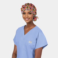 Patchwork Pastels - Poppy Bouffant Scrub Cap