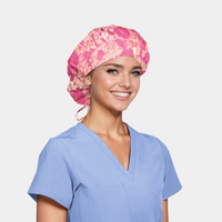Watercolor Petals Bouffant Scrub Cap