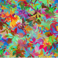 Prismatic Foliage- Poppy Bouffant Scrub Hats