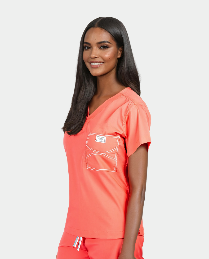 Classic Summer Fun Scrub Tops - Zoe Emberglow – Blue Sky Scrubs