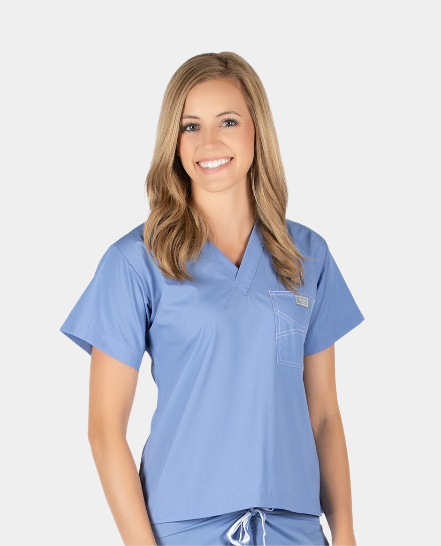 Shelby Scrub Tops Premium Grey Label by Blue Sky Scrubs