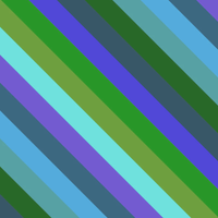 Colorful diagonal stripe pattern of blues and greens