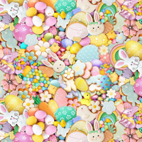 Easter Sweetscape - Poppy Bouffant Scrub Hat