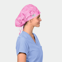 Ribbons of Courage - Poppy Bouffant Scrub Hats