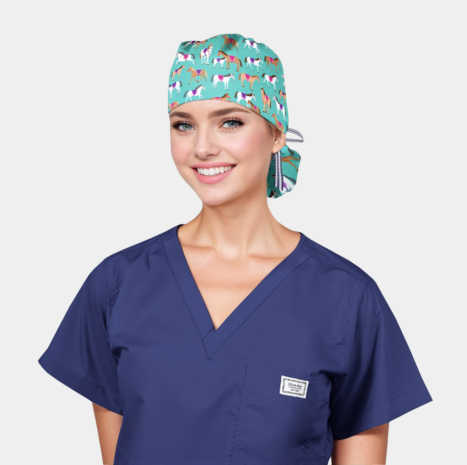 Blue sky Surgical Cap Pxiakgy baseball cap Scrub Cap With Buttons Bouffant Hat  main image 3