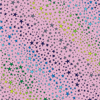 scrub hat fabric with a pattern of colorful stars on a pink background