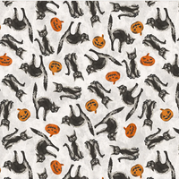Cat-Tastic Fright - Poppy Bouffant Surgical Scrub Hats