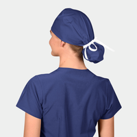 Navy - Solid Splendid Ponytail Scrub Hats
