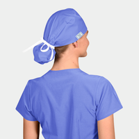 Calypso Blue - Solid Splendid Ponytail Scrub Hats