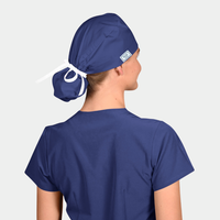 Navy - Solid Splendid Ponytail Scrub Hats