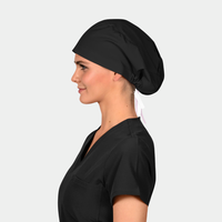 Black - Solid Stellar Scrub Hats
