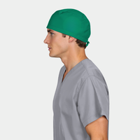 Pine Green Men’s Scrub Cap – Comfortable, Professional Surgical Cap for Long Shifts