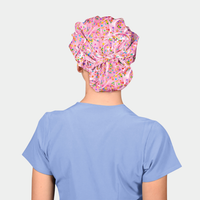 Frosted Confetti - Poppy Bouffant Scrub Caps