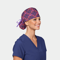 Magenta Mosaic- Pony Scrub Caps