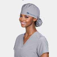 Womens Pony Bouffant Scrub Cap with AAS Logo