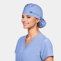 Womens Pony Bouffant Scrub Cap with AAS Logo