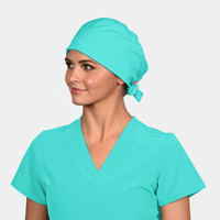 Carnegie Green- Solid Pixie Scrub Hats