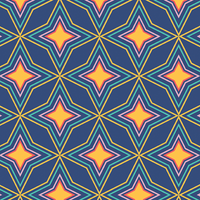 Geometric pattern with star shapes on a blue background