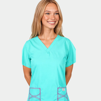 MEDIUM Womens One Of a Kind Scrub Tops - FINAL SALE