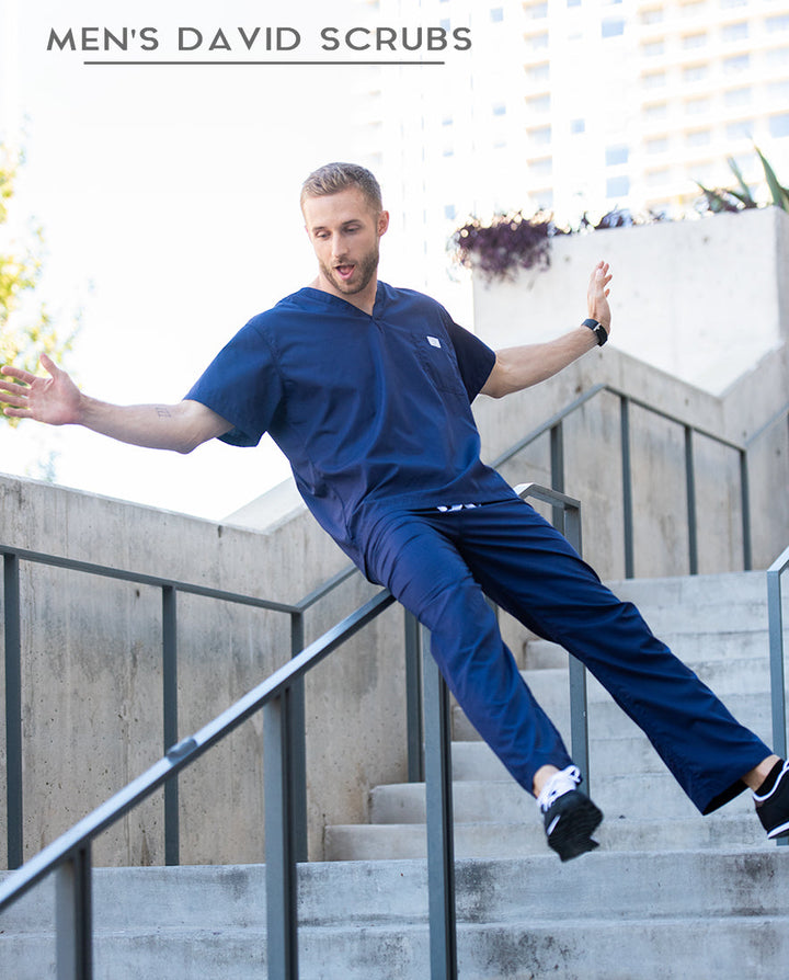 Browsing Blue Sky Scrub Pants For Men