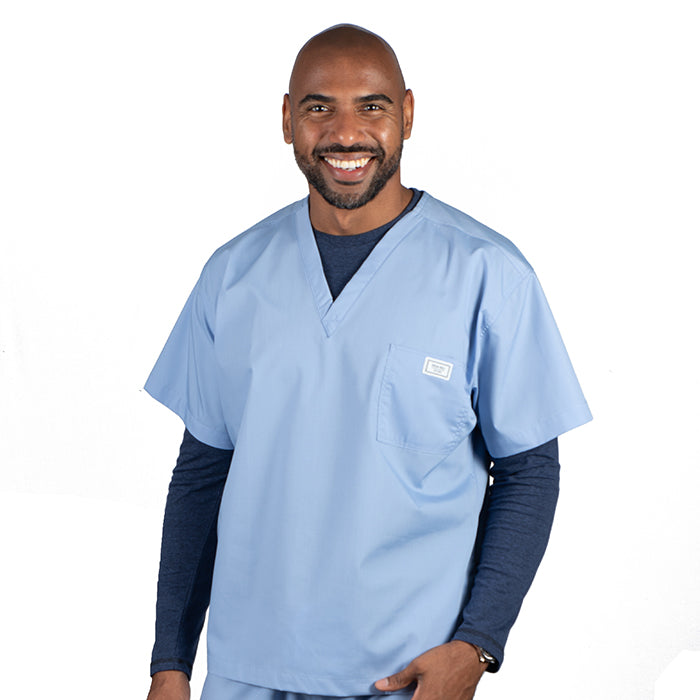 3 of The Most Comfortable Blue Sky Scrub Tops for Men