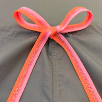Limited Edition Shelby Scrub Pants - Grey with Pink Stitching and Pink Striped Tie with a Citrus Twist